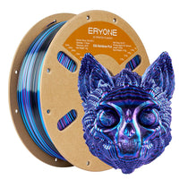PLA Triple-Color Silk Filament - 1.75mm±0.03mm (1kg) - Twisted Rainbow-Shadow-Black&Blue&Purple