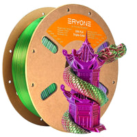 PLA Triple-Color Silk Filament - 1.75mm±0.03mm (1kg) - Red&Purple&Green