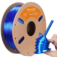 TPU 90A Flexible Filament - 1.75mm±0.03mm (1kg) - TPU 90A Flexible-Transparent Blue