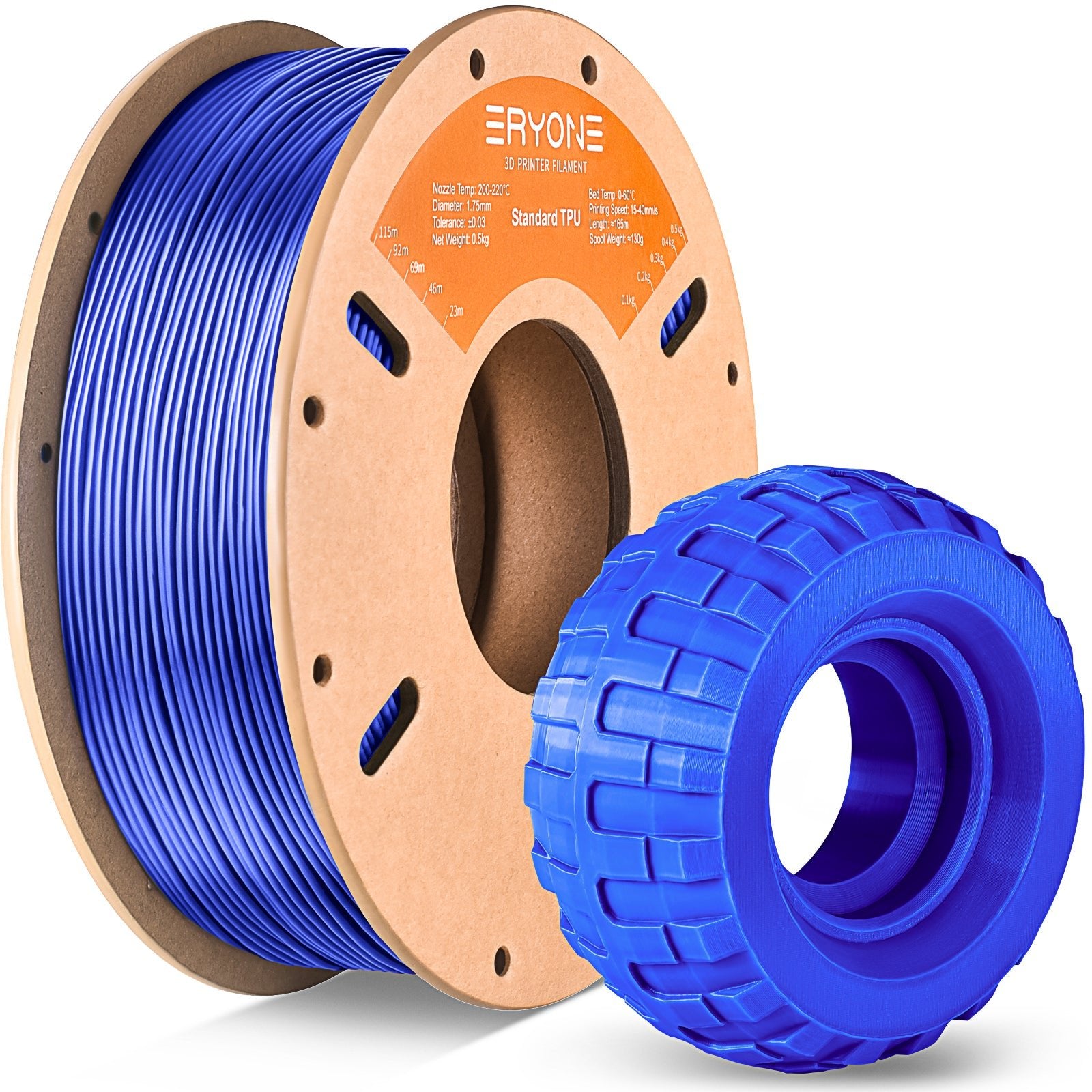 TPU Filament, - 1.75mm±0.03mm (0.5kg)