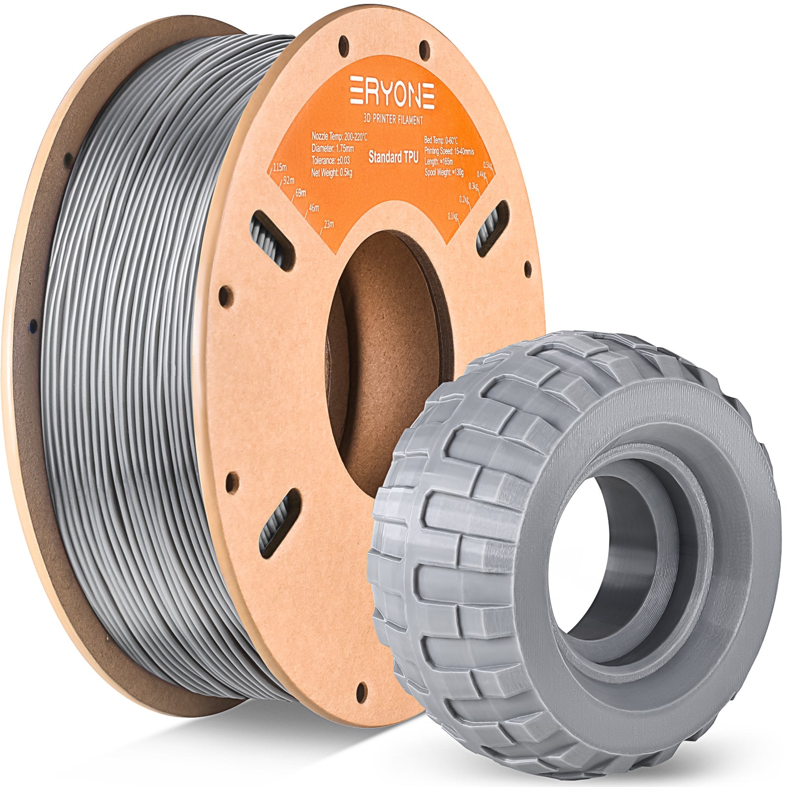 TPU Filament, - 1.75mm±0.03mm (0.5kg)
