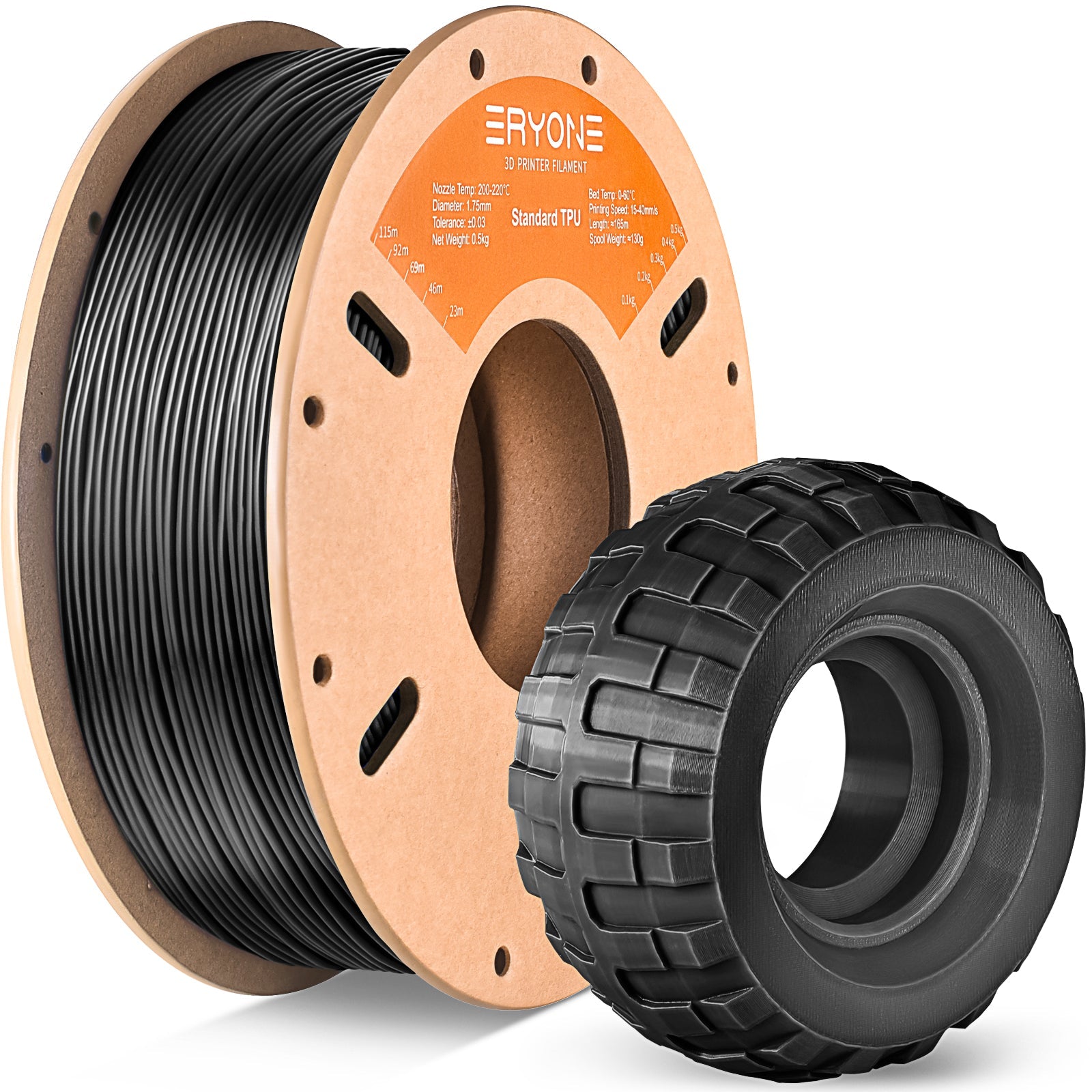 TPU Filament, - 1.75mm±0.03mm (0.5kg)