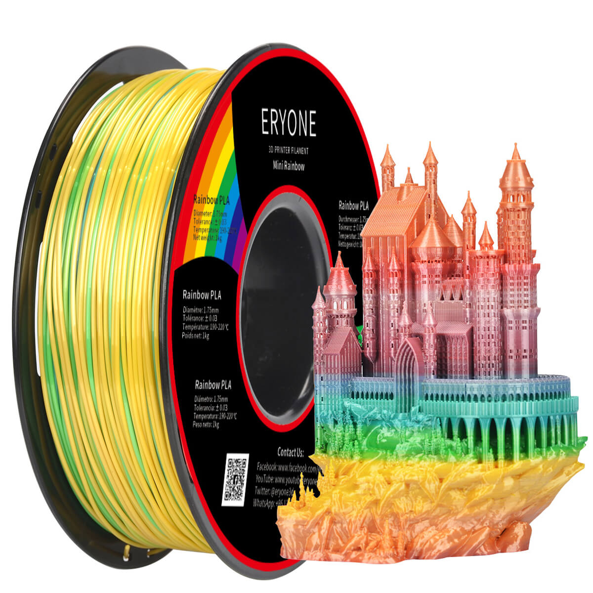 Bundle Sale- ERYONE Special PLA 3D Filament 1kg +FREE SHIPPING(MOQ:3 rolls,mixable )
