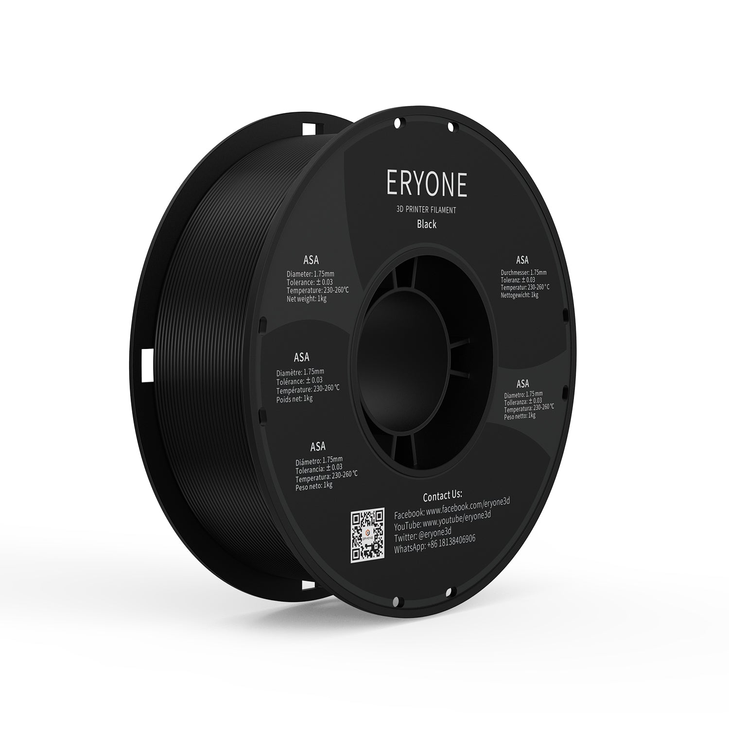 ERYONE ASA 3D Printer Filament 1.75mm, Dimensional Accuracy +/- 0.05 mm 1kg (2.2LBS)/Spool