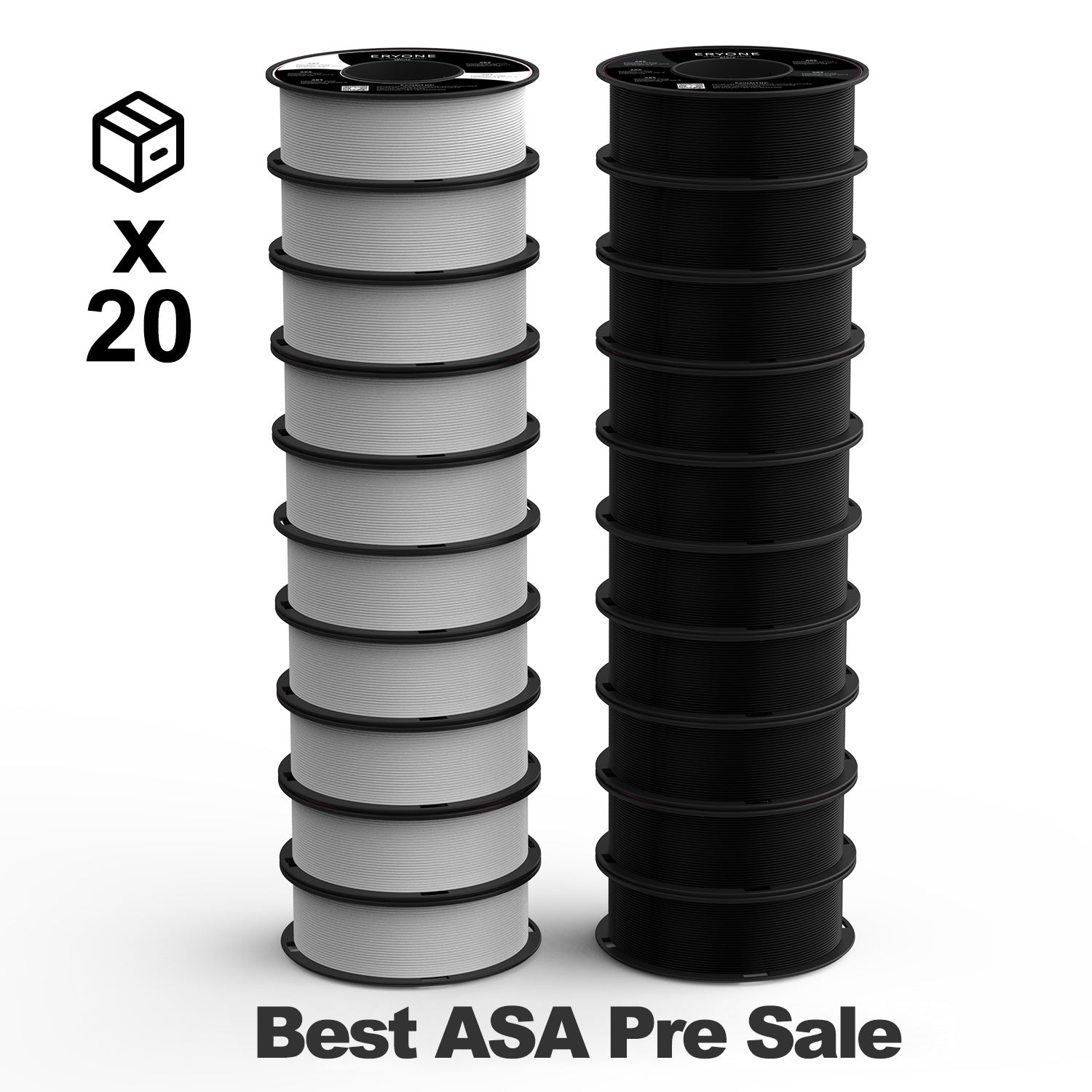 Pre-sale ERYONE ASA/ABS 3D Printer Filament 1.75mm, Dimensional Accuracy +/- 0.05 mm 1kg (2.2LBS)/Spool