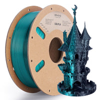 (CA only)（Pre-sale）PLA All Series Filament，1kg (MOQ:20 Rolls，Mixable) - Silk Dual-Color-Black & dark green