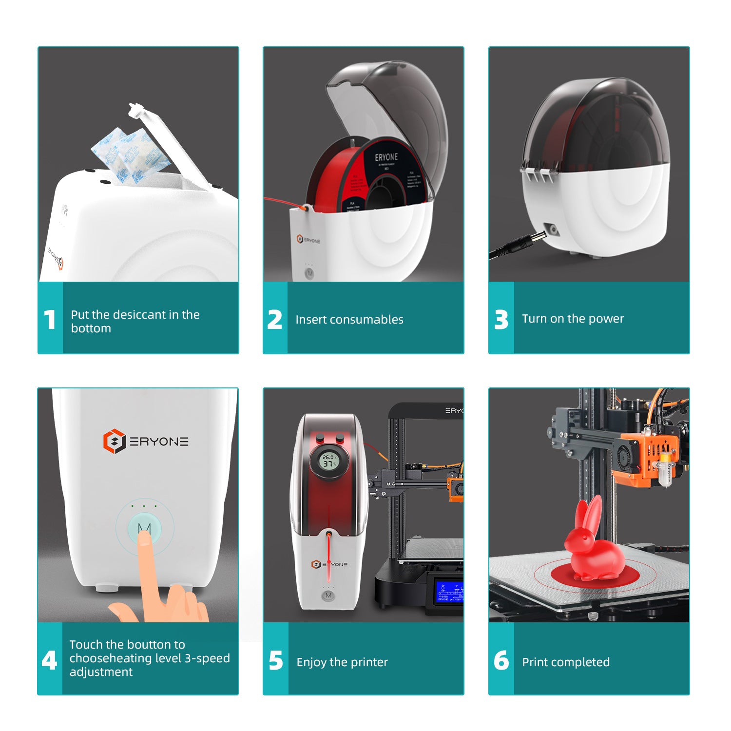 ERYONE Snail 3D Filament Dryer Box M2