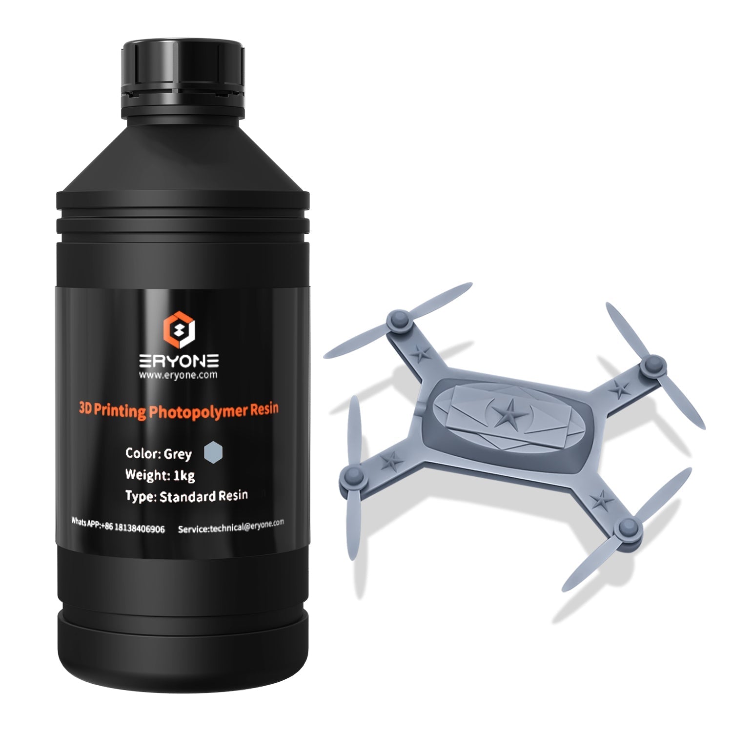 ERYONE Super Low Odor 3D Printer Photopolymer Resin 1kG