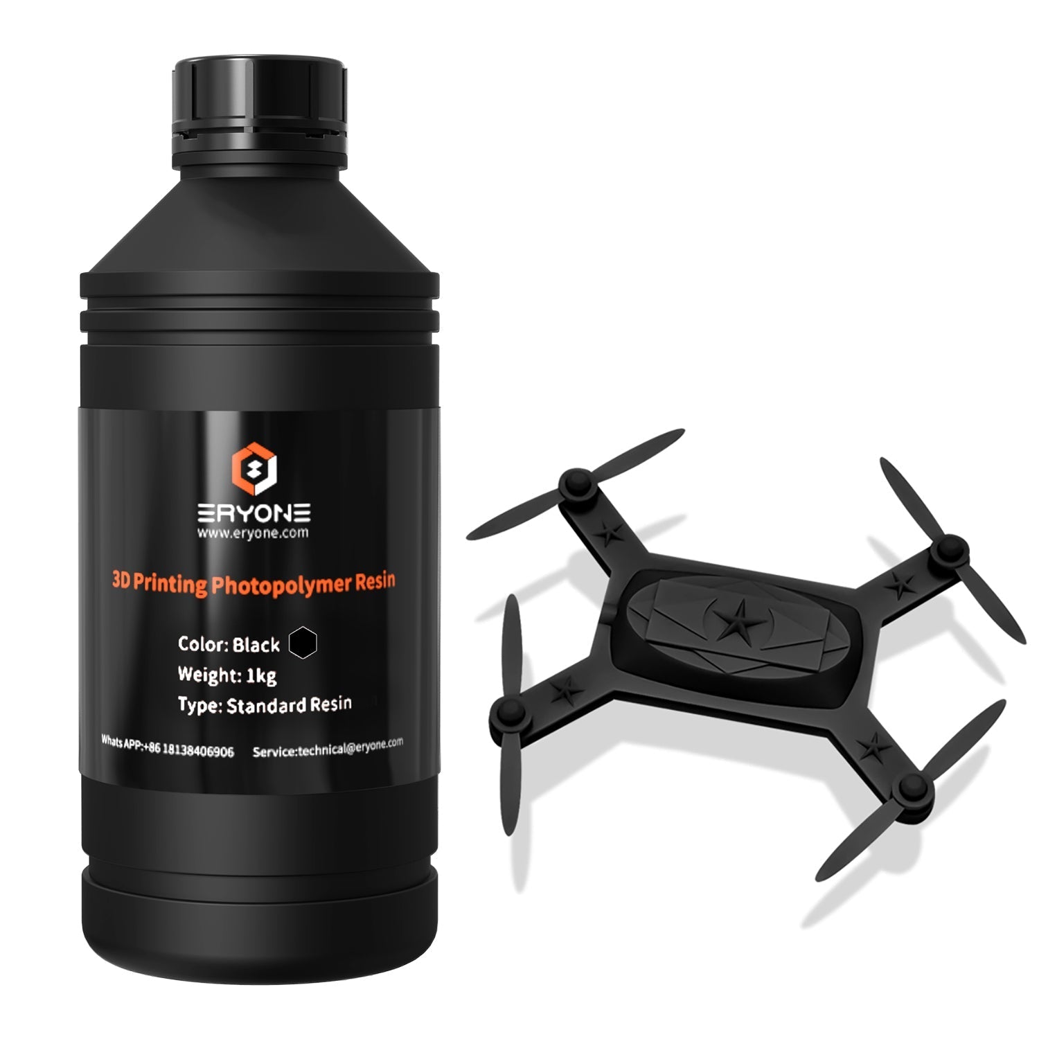 ERYONE Super Low Odor 3D Printer Photopolymer Resin 1kG