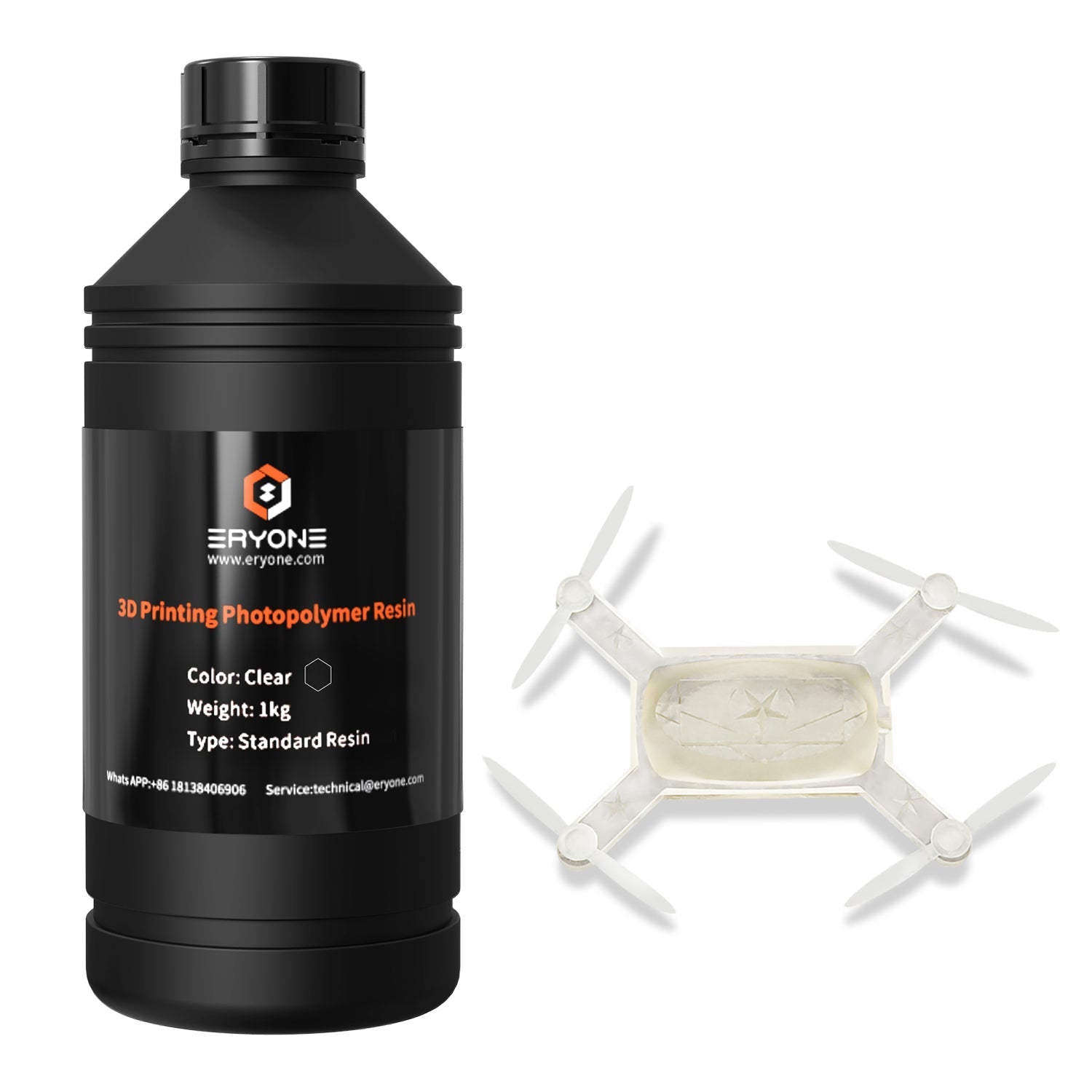 ERYONE Super Low Odor 3D Printer Photopolymer Resin 1kG
