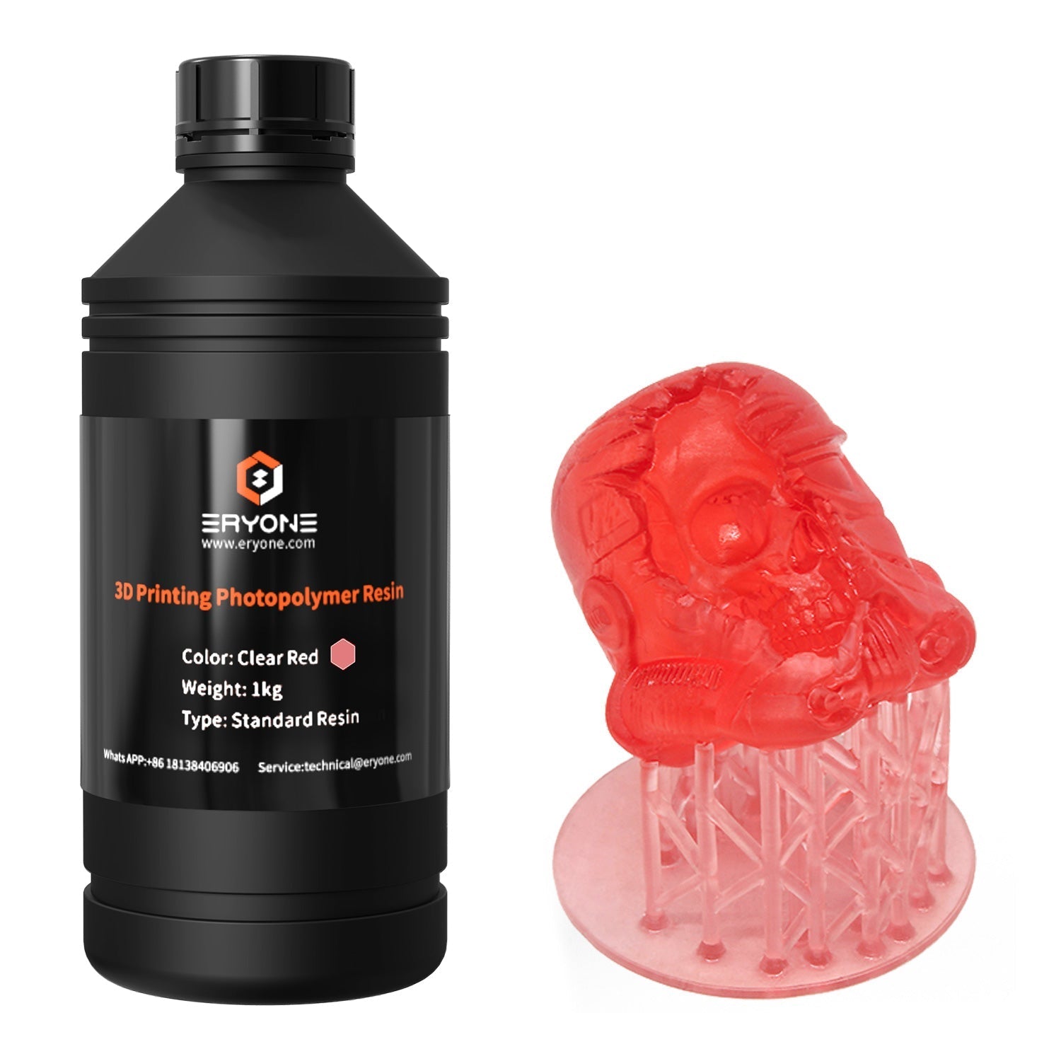 ERYONE Super Low Odor 3D Printer Photopolymer Resin 1kG