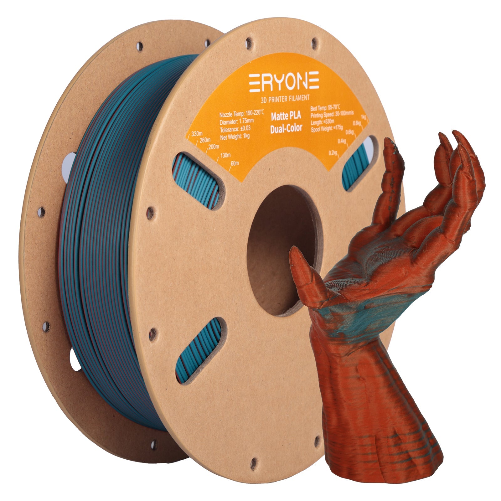 PLA Dual - Color Matte Filament - 1.75mm±0.03mm (1kg)