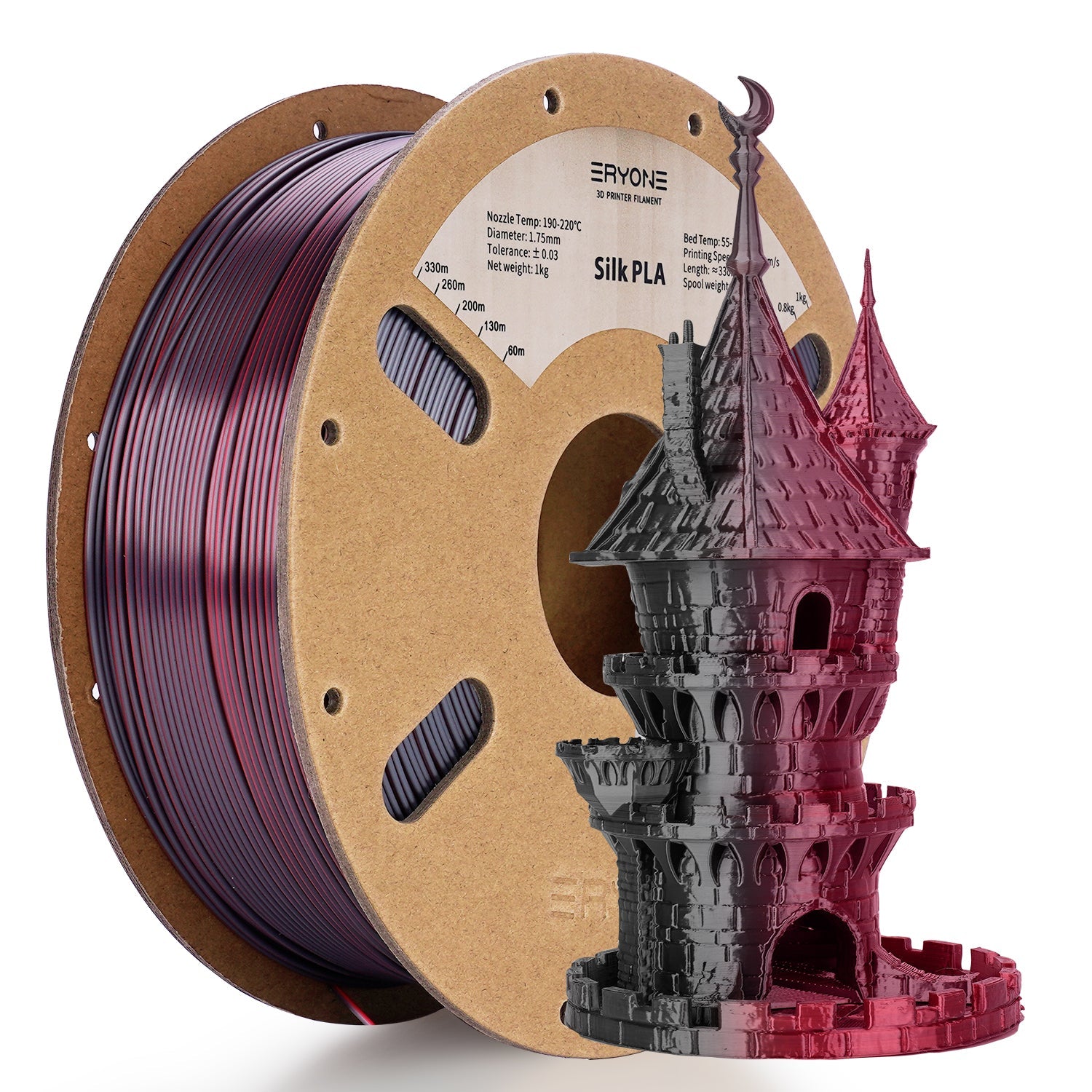 PLA Dual - Color Silk Filament - 1.75mm±0.03mm (1kg)