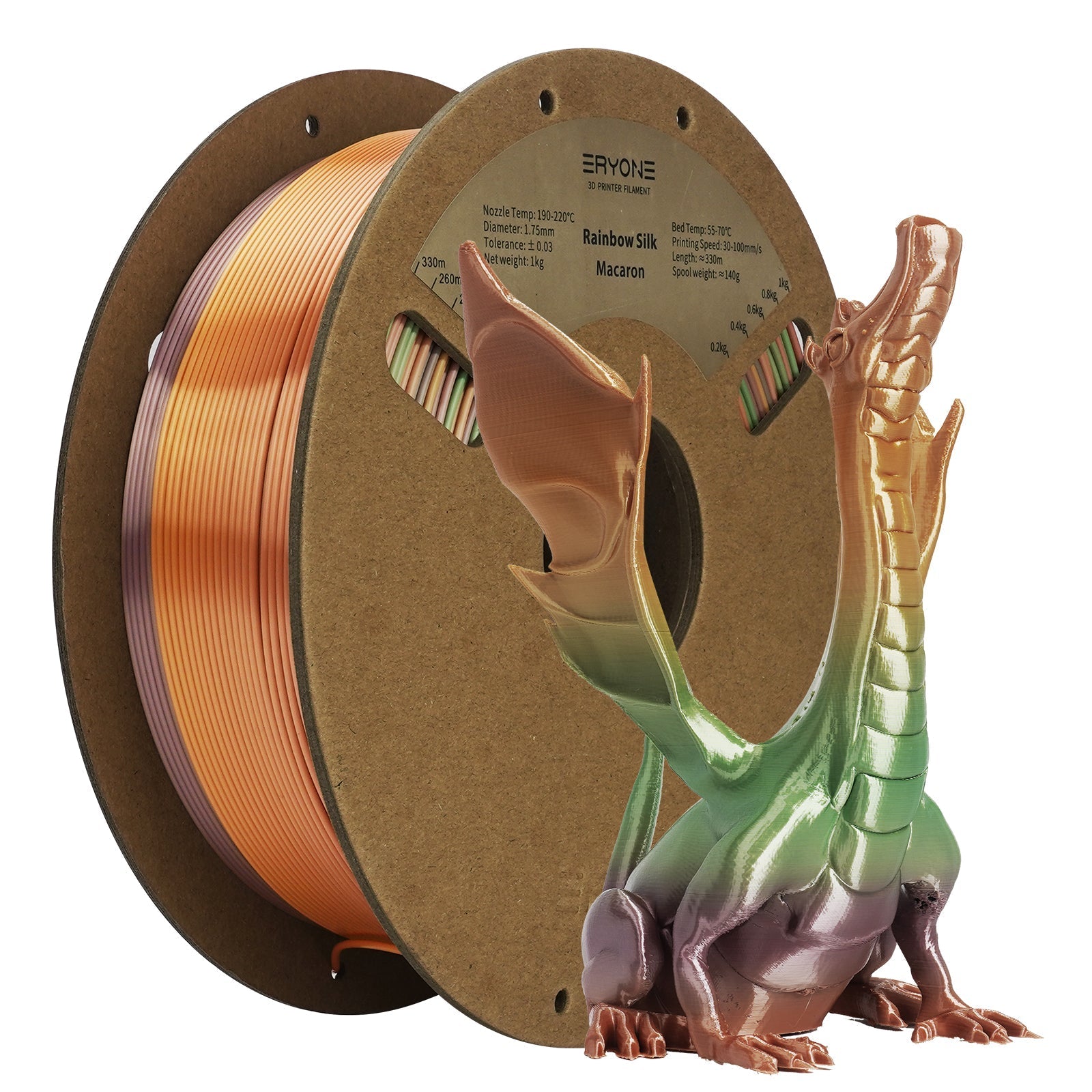 PLA Rainbow Silk Filament - 1.75mm±0.03mm (1kg)