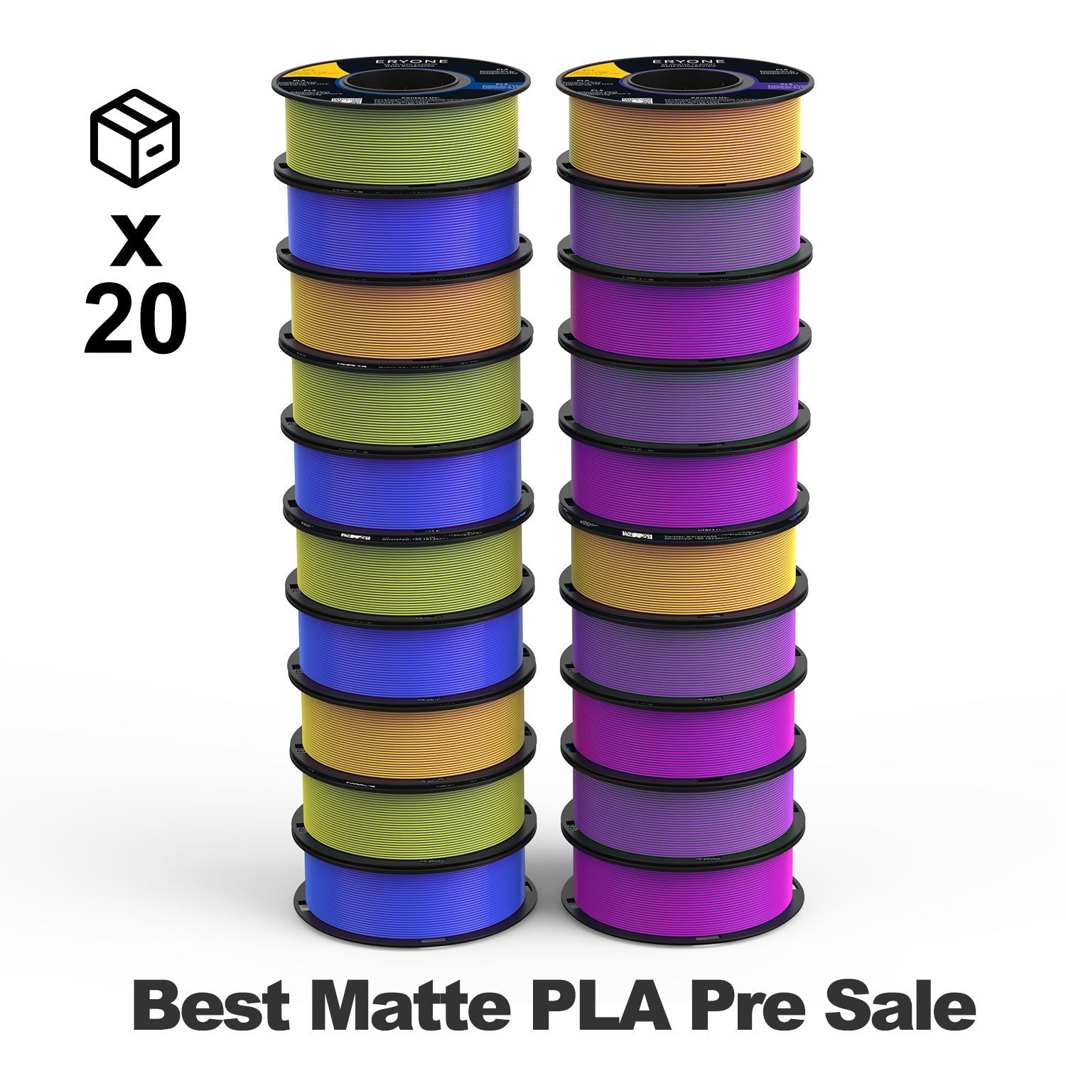 (Pre - sale) PLA Dual - Color Matte Filament - 1.75mm±0.03mm (1kg)