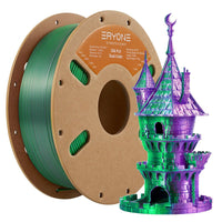 (Pre-Sale）New Product Color Collection PLA Filament,1kg，(MOQ:10 Rolls,Mixable) - Dual Color Silk-Purple&Green-1kg