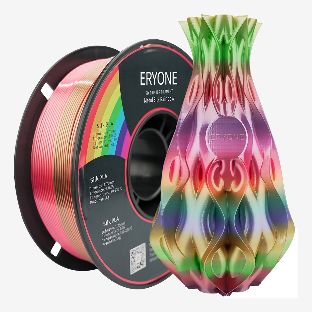 ERYONE Rainbow PLA Filament 1.75mm Filament for 3D Printer 1kg /Spool, Metal Silk Rainbow - eryone3d